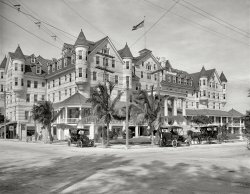 January 29, 1912. "Halcyon Hotel, 12th Street and Avenue B, Miami, Florida." 8x10 inch dry plate glass negative, Detroit Publishing Company. View full size.
