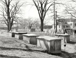 Salem, Massachusetts, circa 1906. "Old Charter Street burying ground." 8x10 inch dry plate glass negative, Detroit Publishing Company. View full size.