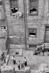 July 1938. "Slums in Pittsburgh, Pennsylvania." 35mm nitrate negative by Arthur Rothstein for the Farm Security Administration. View full size.