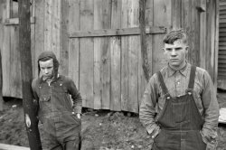 April 1936. "Farm boys. Jackson County, Ohio." 35mm nitrate negative by Theodor Jung for the Farm Security Administration. View full size.