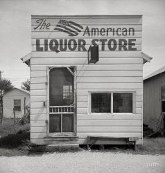 May 1943. "Palacios, Texas. Liquor store." The original wine box. Photo by John Vachon for the Office of War Information. View full size.