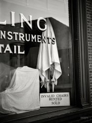 Circa 1938. "Philadelphia. Window of a medical supply house near Market and Twenty-Third Street." Photo by Paul Vanderbilt. View full size.