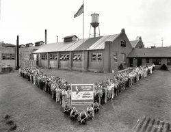 Chattanooga, Tennessee, circa 1942. "Defense plant workers at Chattanooga Stamping & Enameling." Office of War Information. View full size.