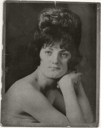 My mom Thérèse Helene (Larochelle) Lavoie (1943-2019) when she was around 20 years-old in the early 1960s near Saint-Isidore, Dorchester, Québec, Canada.  A similar photograph taken at the same time was captured in an oil painting.